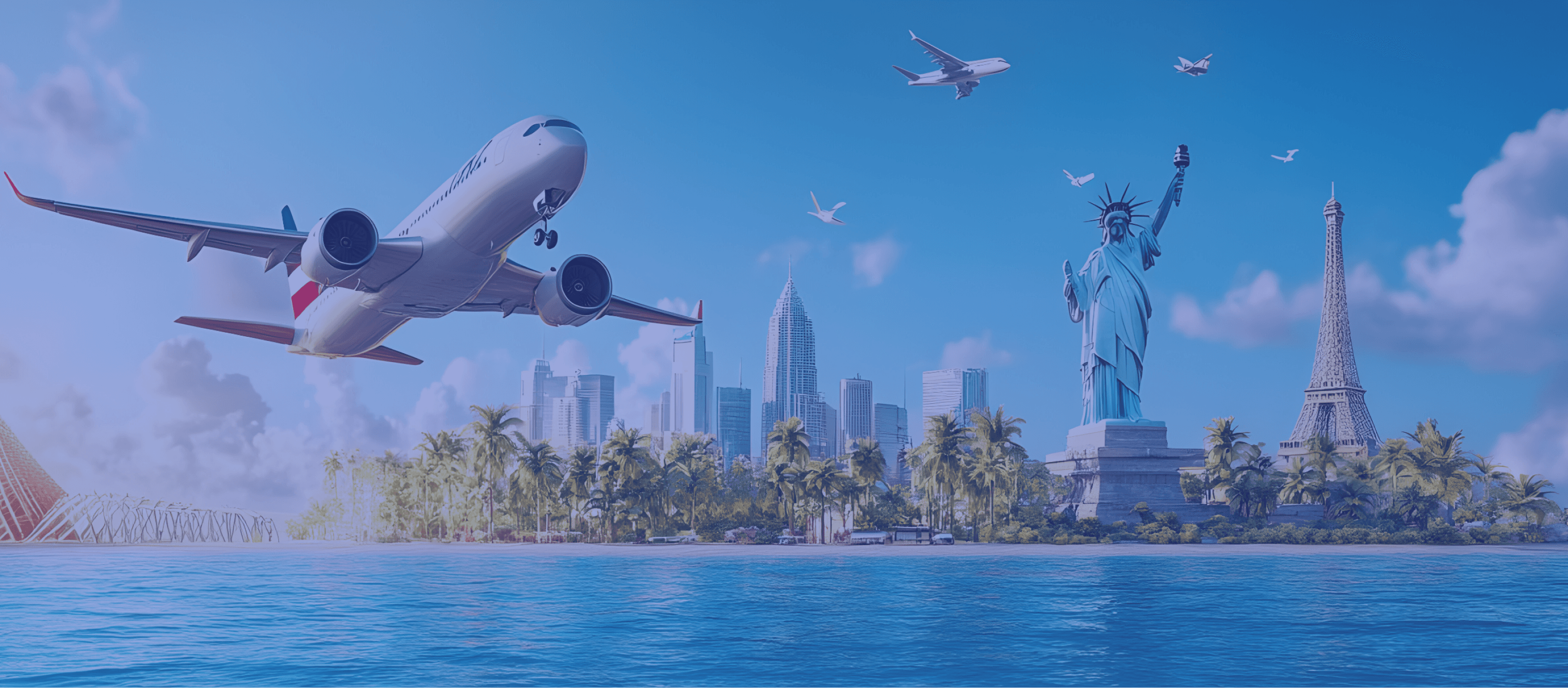 Travel destinations collage